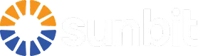 Sunbit logo featuring a circular design with orange, yellow, and blue segments to the left of the word sunbit in bold white lowercase letters on a dark background, evoking the limitless garage spirit of innovation and possibilities.